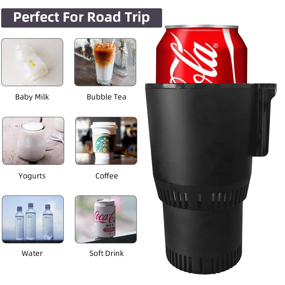 Car Hot and Cold Cup Fast Cooling Heating Cup 2 in 1 Four Seasons Universal Smart Car Cooling Cup Optional Home Adapter