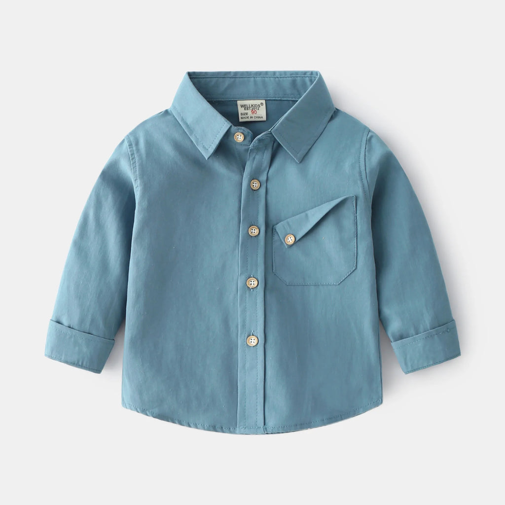 Children's Outerwear Shirt Spring and Autumn Fashion Long-sleeved Shirt Soft Casual Long-sleeved Thin Shirt