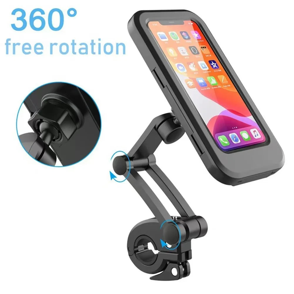 Popular Motorcycle Bicycle Phone Holder Waterproof Magnetic Mount 360° Rotation Adjustable Outdoor Cycling Phone Accessories