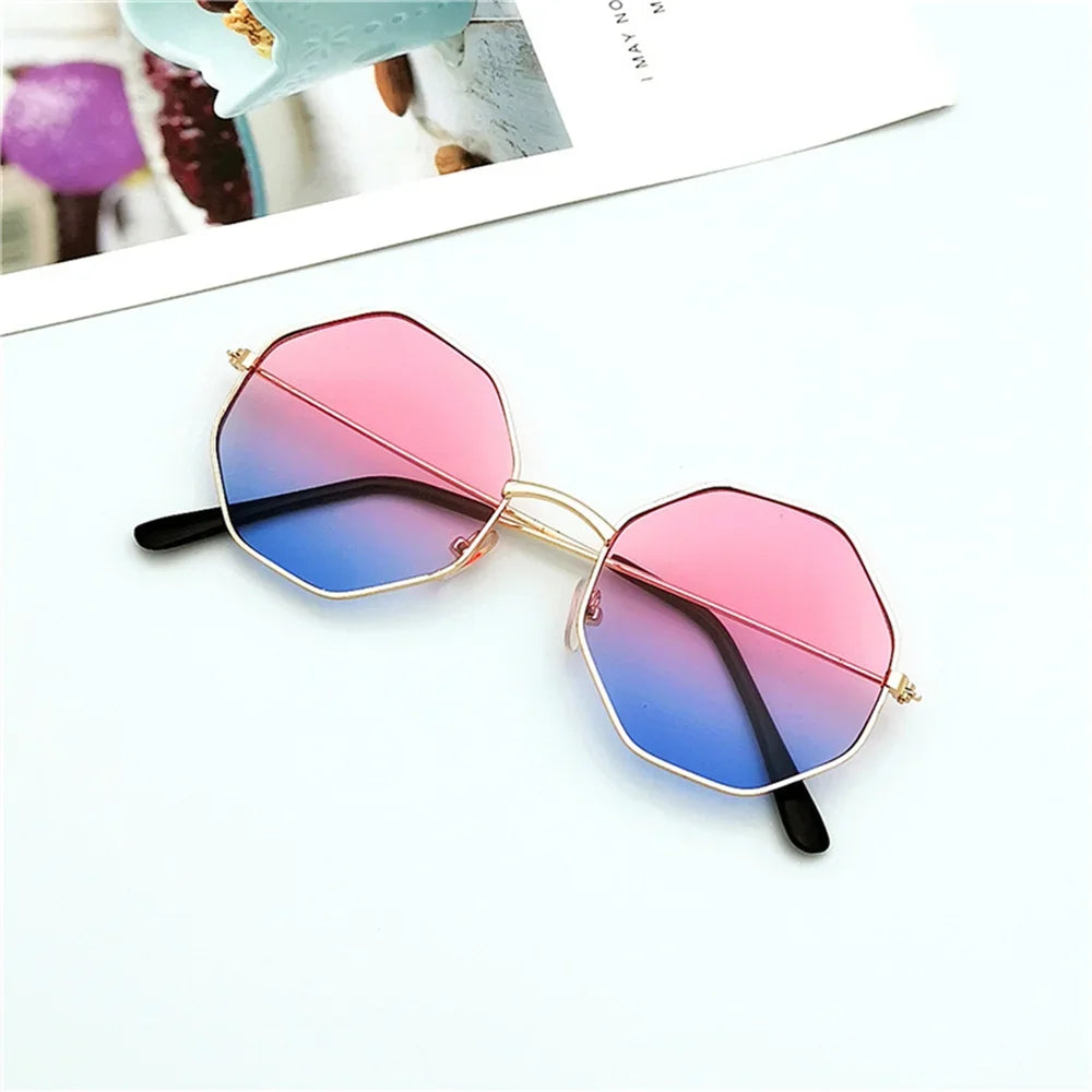 Steampunk Kids Sunglasses Boys Girls Luxury Vintage Eyewear Children Round Sun Shades Glasses Oculos Feminino Accessories