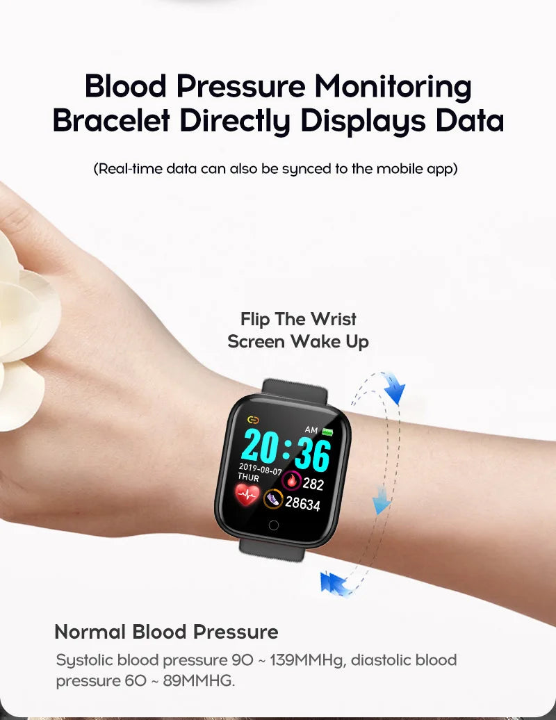 Smart Watch Y68 Men Women Wristwatches D20 Smartwatch Electronic Clock Fitness Monitor Birthday Gift For Xiaomi Huawei Bracelet