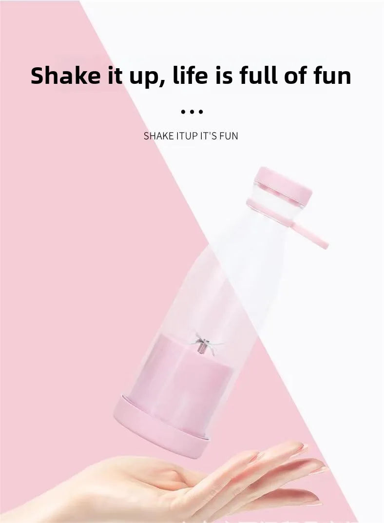 Electric Juicer Cup - Cute Manual Wine Bottle Juicer Cup - Portable Small Carry-On 6-Head Rechargeable Cup For Juicing