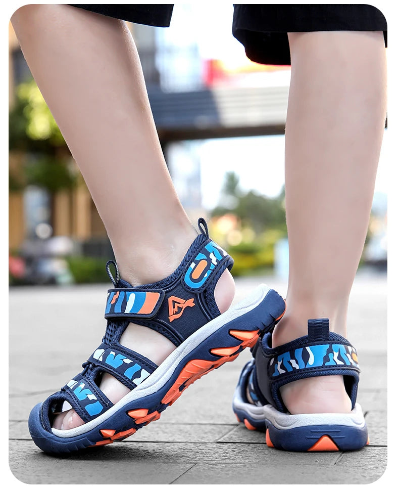 Summer Children Beach Sandals Brand Fashion Sneakers For Girls Size 28-39 Boys Footwear Kids Non-slip Sandalias Baby Shoes