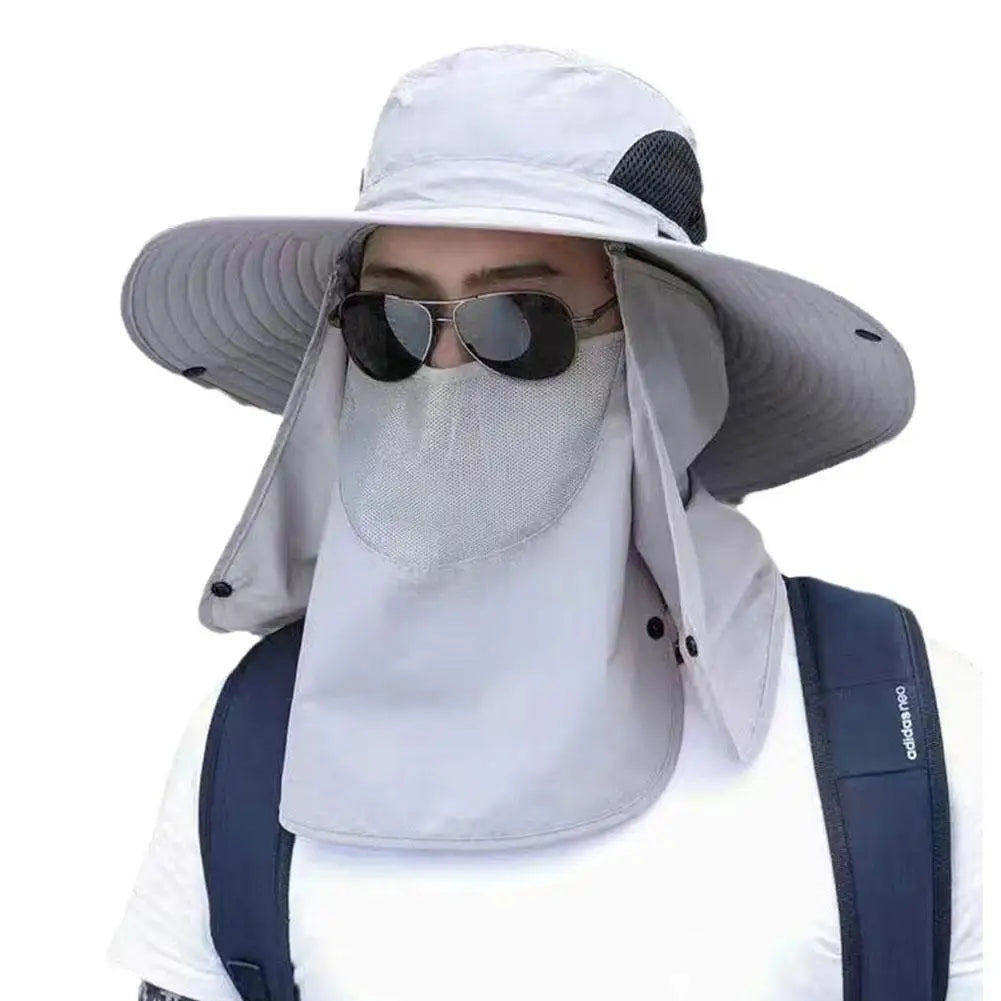 Fishing Caps Summer Sun Hat For Men UV Protection Outdoor Jungle Hat Sunshade Neck Face Cover Fishmen Caps Breathable Detachable