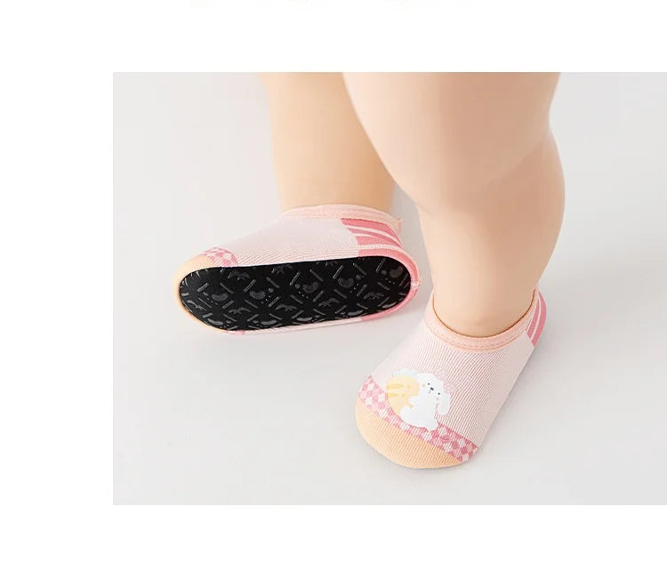 Children's Non-slip Soft Sole Floor Shoes Cartoon Toddler Shoes Socks For Boys Girls Kids Spring Summer Thin Baby First Walkers