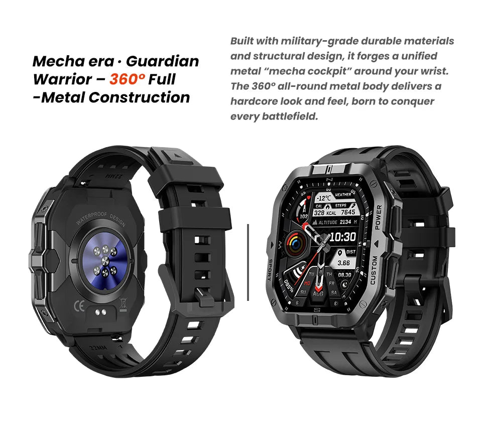 Smart Watch For Men Women Built-in GPS&Compass Barometric Altimeter ST six-axis sensor Altimeter Health Monitoring SOS Function