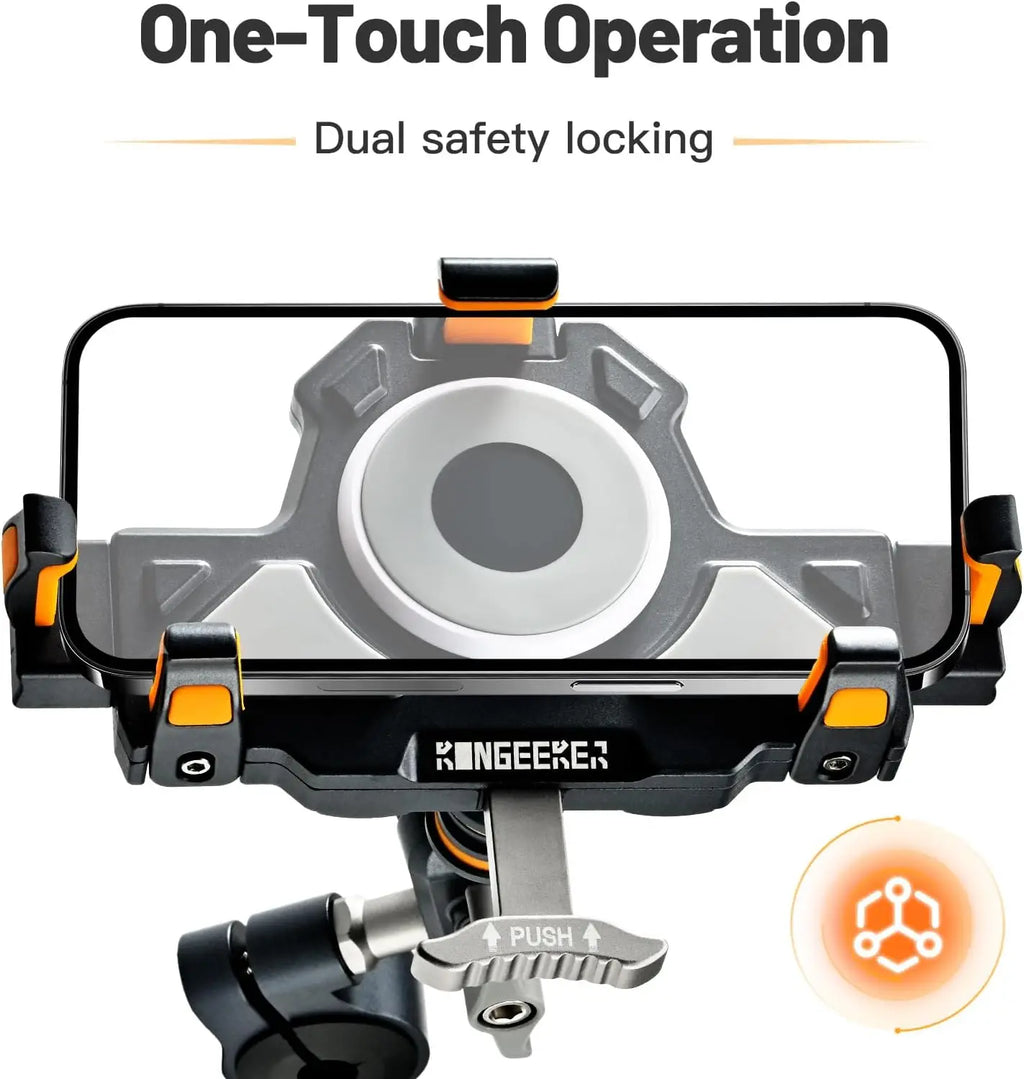 Universal Motorcycle Phone Holder Alloy Anti-Shake 360° Adjustable Motos Bike Navigation Bracket Metal Motorcycles Accessory