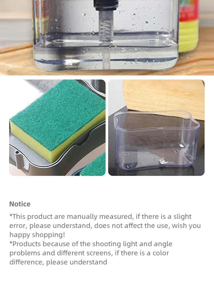 Kitchen Detergent Press Portable Soap Dispenser Pak Clean Cloth Dishwashing Pot Soap Dispenser Cleaning Tool
