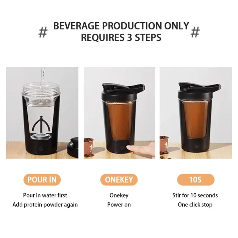Shaker Cup USB Charging Shaker Cup For Protein Shaker Meal Replacement Shake Portable Gym Water Bottle Mixing Cup 450ml