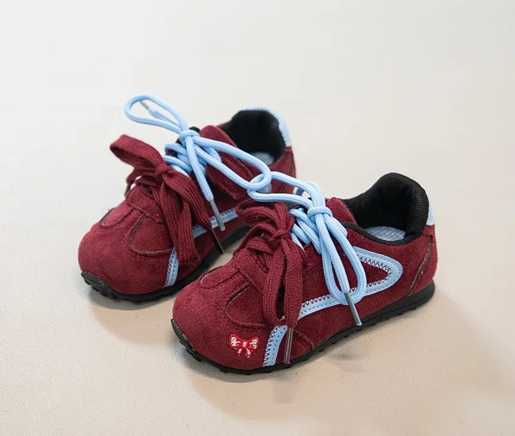 2026 Korean Fashion Spring New Children's Sports Shoes Baby Boys Comfortable Soft Flat Shoes Girls Outdoor Campus Sports Shoes
