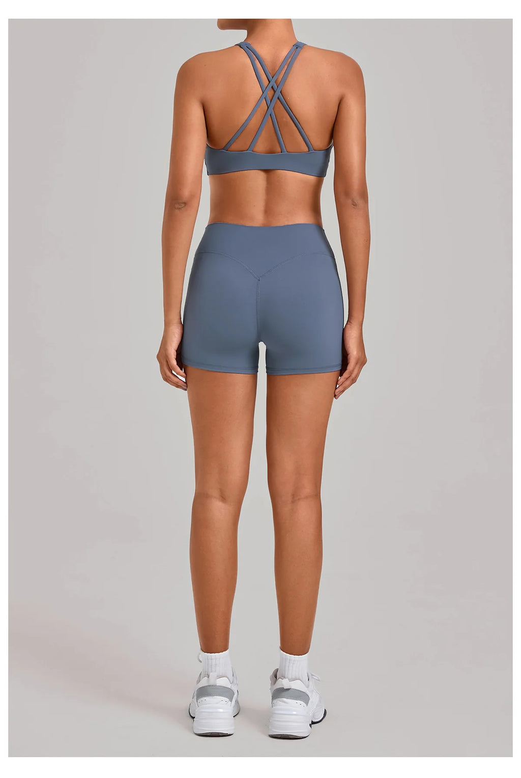 Gym Workout Clothing Detachable Chest Pad Cross Back Vest Yoga Shorts Sets Tight Quick-Dry Fitness Sports Shorts Suits for Women