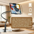 1pc Adjustable Multi-Device Stand, 360° Rotatable with Flexible Clamp & Charging Port - for Phone Tablet, Home Office Bedroom