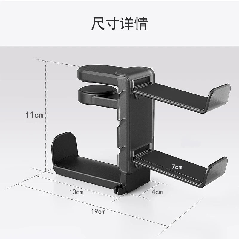 PC Gaming Headset Controller Holder with/Adjustable Clamp Rotating Arm,Universal PC Gaming Accessory Controller Headset Stand