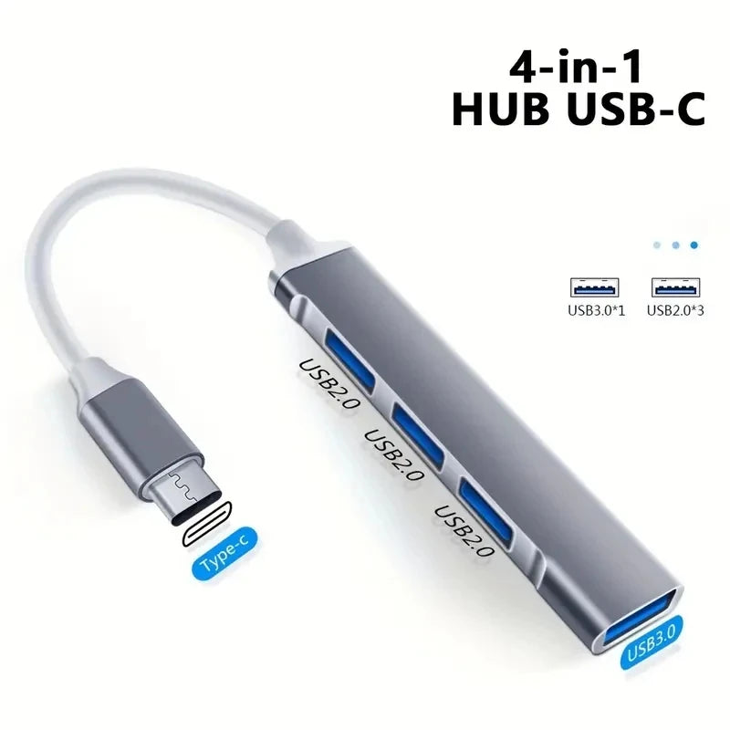 Hot 4 Port Multi Splitter Type C HUB 3.0 USB 3.1 Adapter OTG For Xiaomi Lenovo For Macbook 13 15 Air Pro PC Computer Accessories
