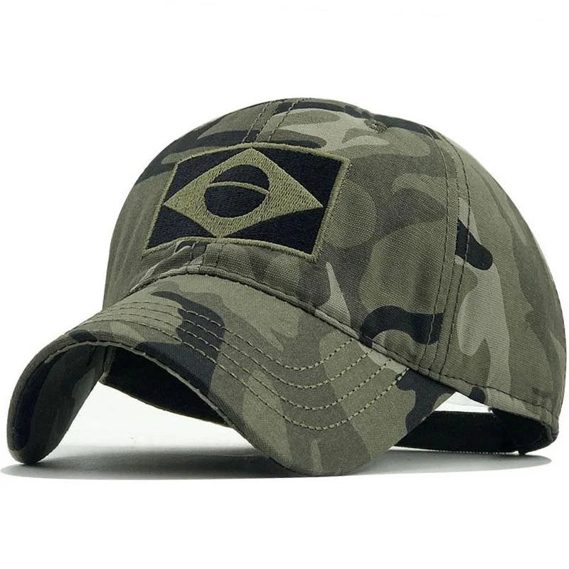 Men's Embroidered Baseball Cap Print Brazilian Flag/Casual Sports Tactical Hat Camouflage Hat Hiking Hat Fishing Hat