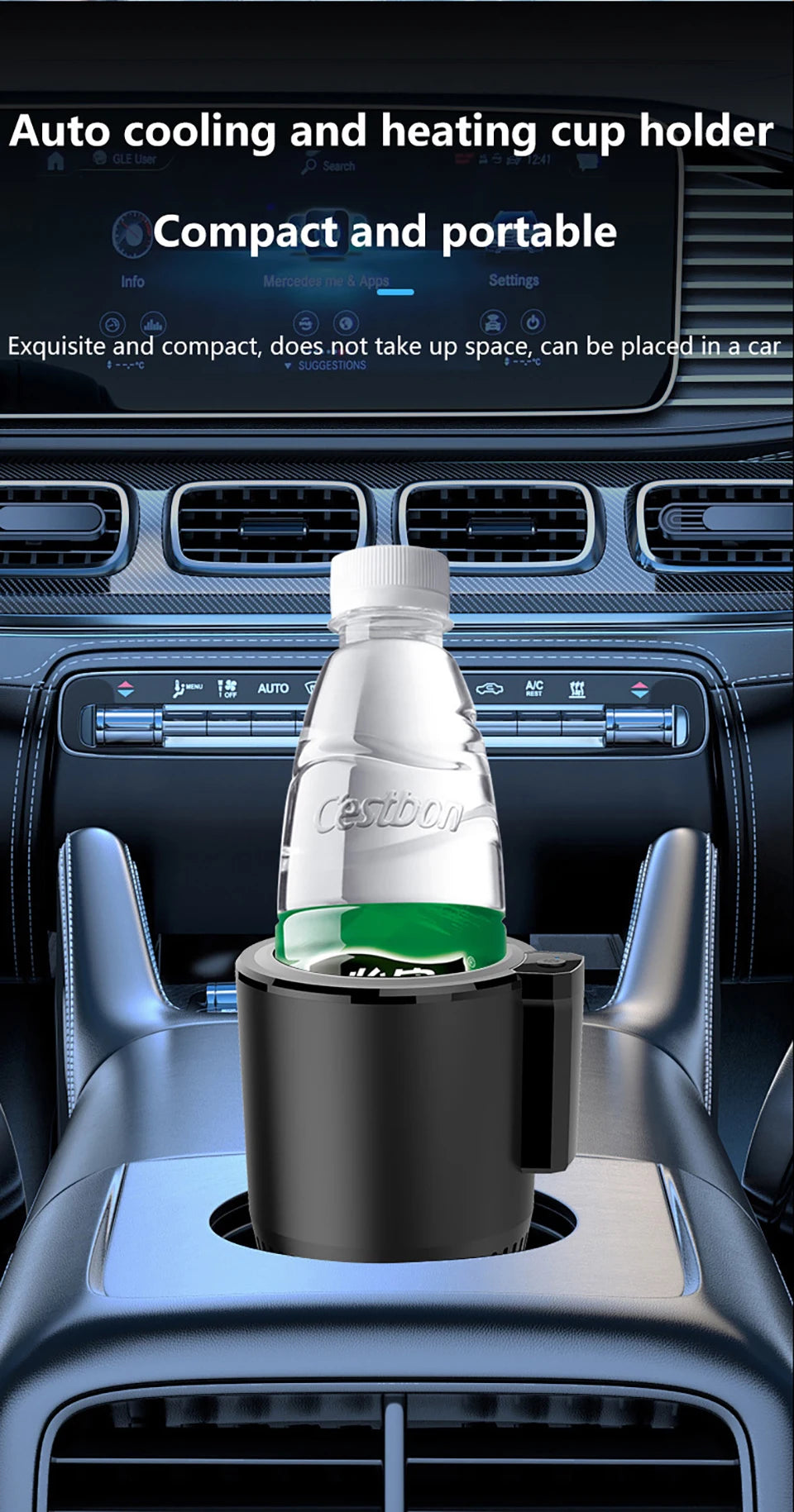 Car Hot and Cold Cup Fast Cooling Heating Cup 2 in 1 Four Seasons Universal Smart Car Cooling Cup Optional Home Adapter