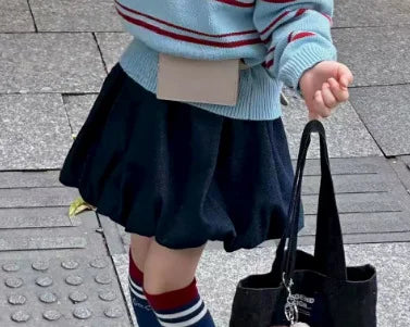 Children Clothes 2025 Spring and Autumn New Girl's Clothes Fashion Striped Girl's Knitted Sweater or Bud Skirt