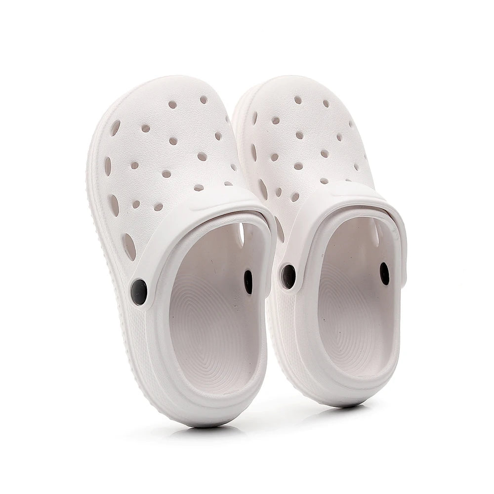 Kids Sandals Hole Shoes Children's Garden Shoes Slippers Soft Non-Slips Simple DIY Design Hole Baby Shoes Sandy Beach Boys Girls