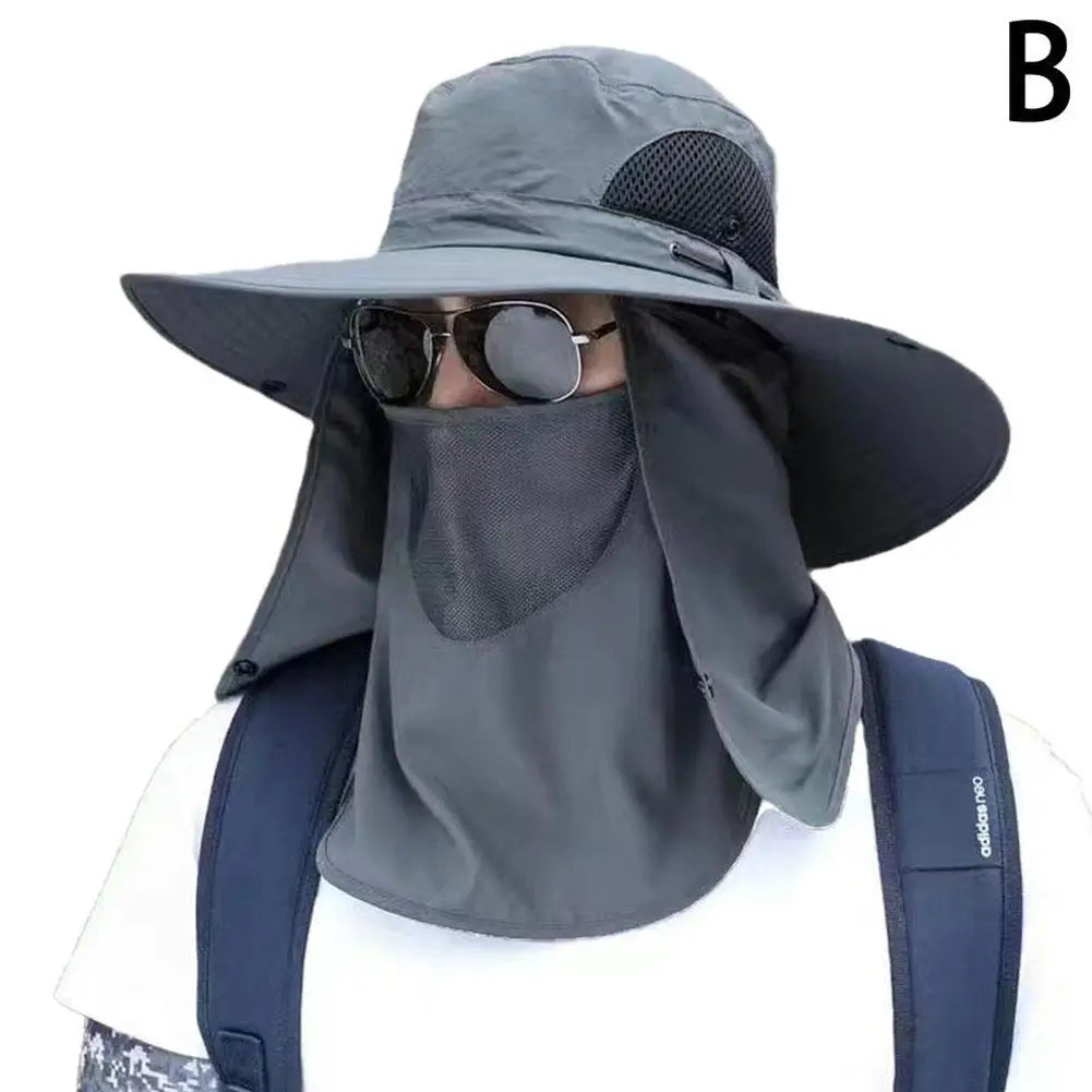Fishing Caps Summer Sun Hat For Men UV Protection Outdoor Jungle Hat Sunshade Neck Face Cover Fishmen Caps Breathable Detachable