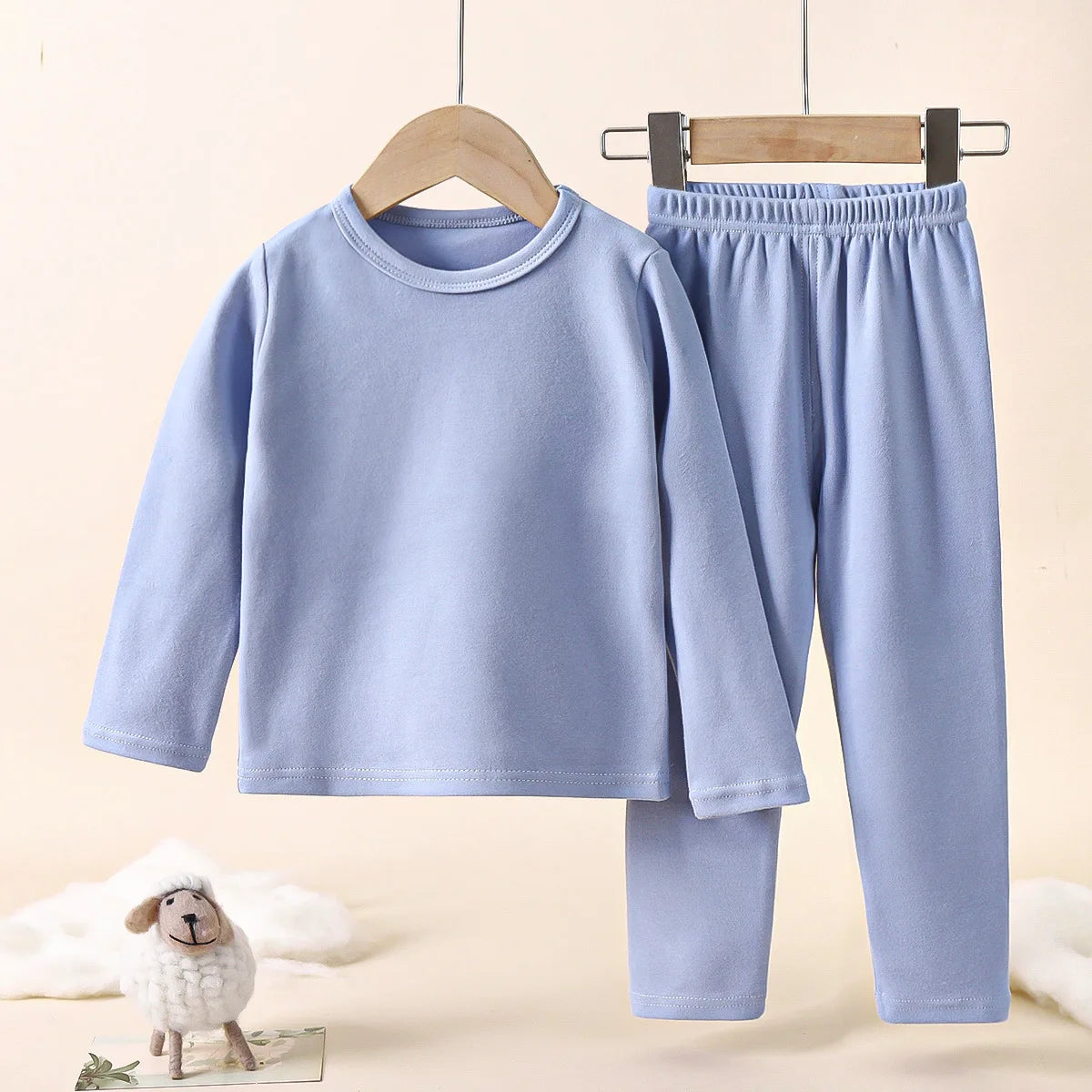 Children's Home Clothing Children's Underwear Set New Baby  Autumn Pajamas Boys' Warm Girls Loungewear Comfortable Velvet Cotton