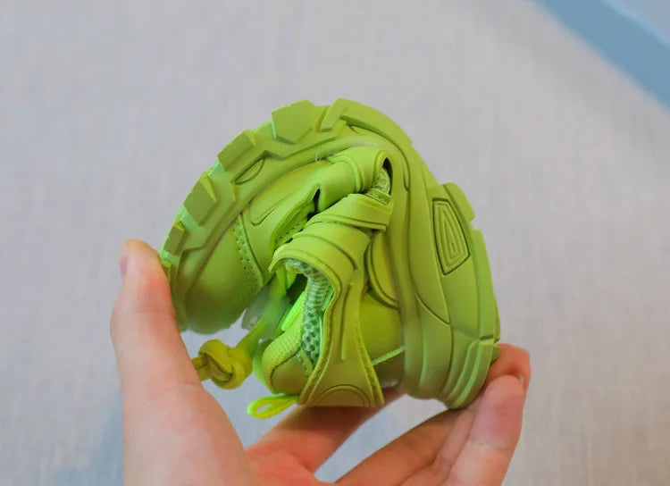 Spring Children New Sports Shoes Boys Girls Fashion Clunky Sneakers Baby Cute Candy Color Casual Shoes Kids Running Shoes