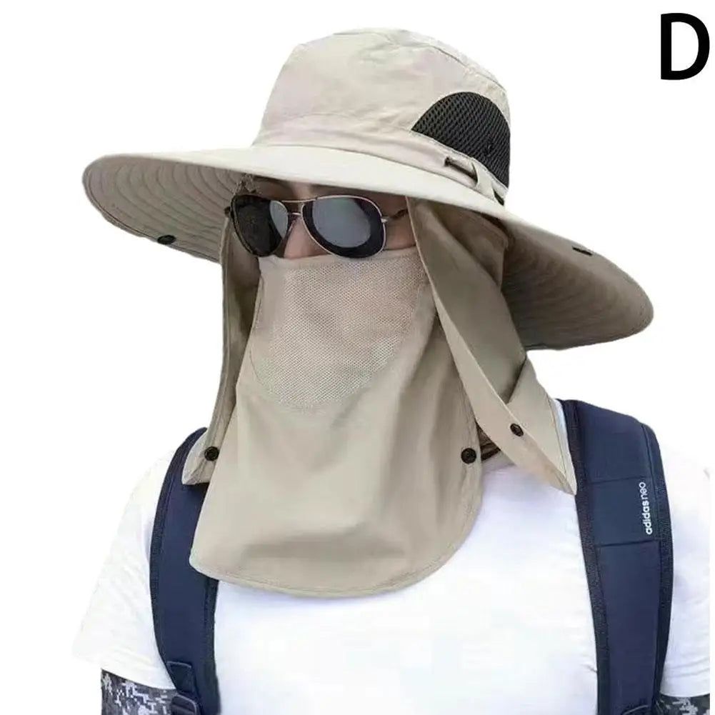 Fishing Caps Summer Sun Hat For Men UV Protection Outdoor Jungle Hat Sunshade Neck Face Cover Fishmen Caps Breathable Detachable