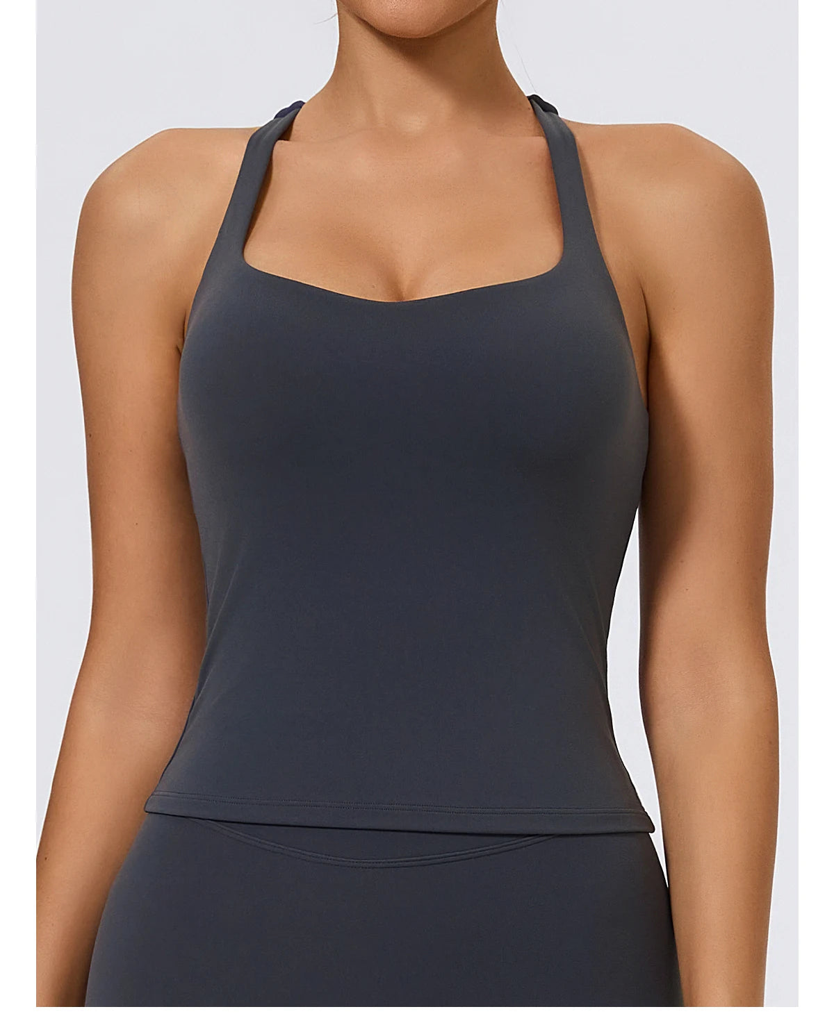 Hearuisavy Woman's Push Up Sports Vest I-Back Strap Design Gym Sportswear Breathable Quick Dry Fitness Top Running Yoga Tank Top