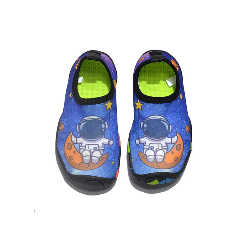 New Kids Summer Cartoon Beach Barefoot Quick-drying Water Shoes Girls Soft-soled Swim Shoes Boys Vacation Beach Shoes 22-32#