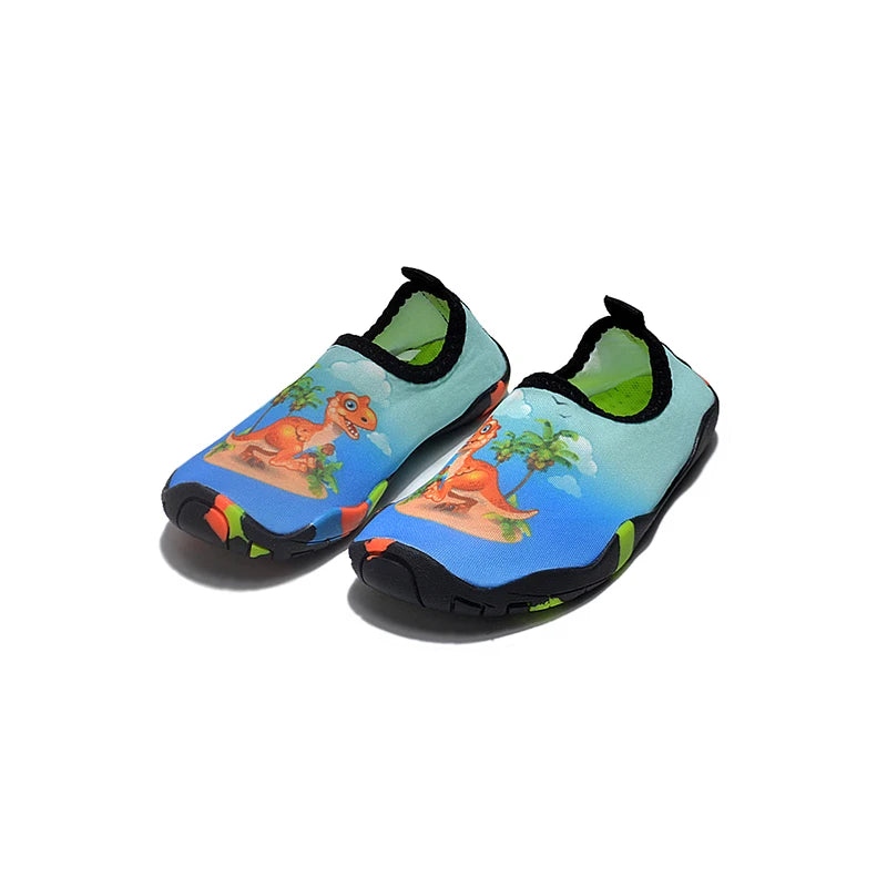 New Kids Summer Cartoon Beach Barefoot Quick-drying Water Shoes Girls Soft-soled Swim Shoes Boys Vacation Beach Shoes 22-32#