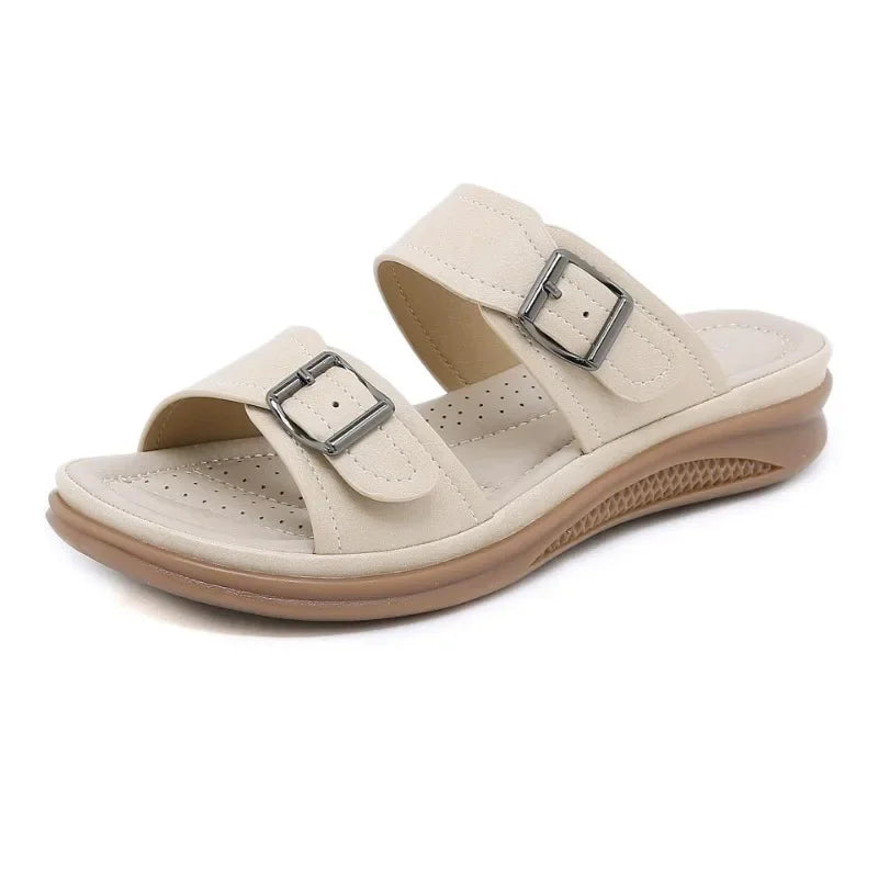 New Summer Shoes Women Flat Sandals Summer Holiday Fashion Brand Ladies Modern Sandals Blue Big Size 42 DX380