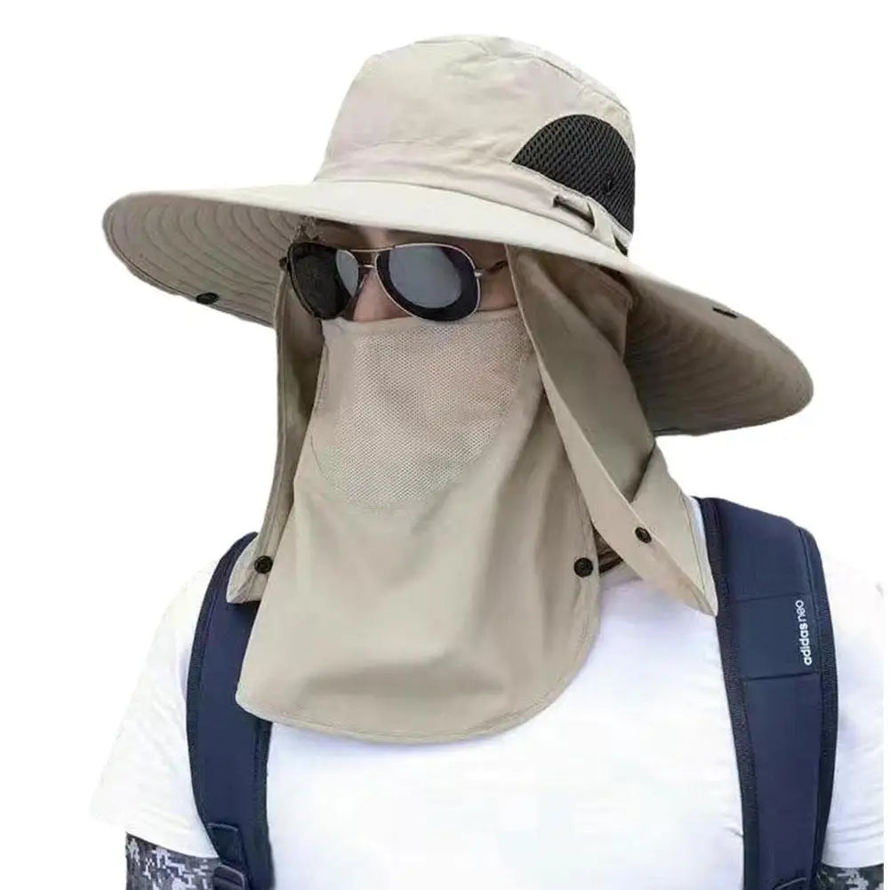 Fishing Caps Summer Sun Hat For Men UV Protection Outdoor Jungle Hat Sunshade Neck Face Cover Fishmen Caps Breathable Detachable