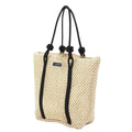 Handmade Straw Woven Bags Large Capacity Solid Color Shopping Tote Bag Portable Zipper Closure Weaving Underarm Bags Outing
