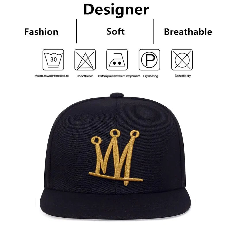 Fashion Men Women Hip Hop Baseball Cap Crown Embroidery Trucker Caps Snapback Hat Outdoor Sun Hats Sports Leisure Caps