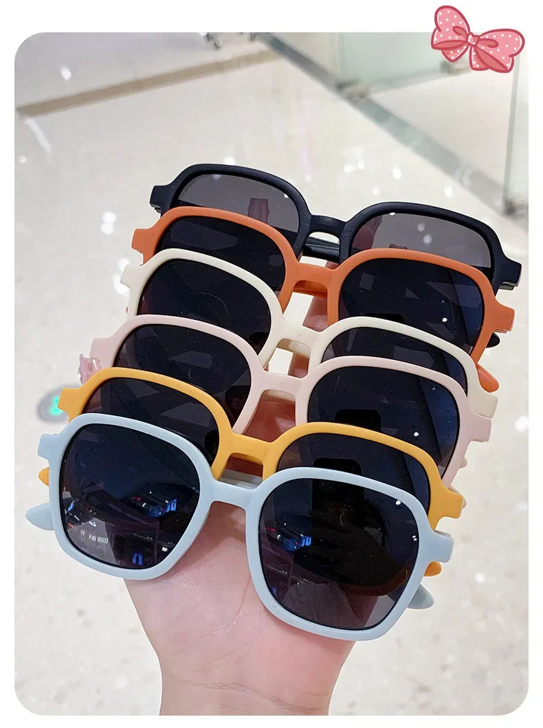 New Kids Sunglasses Square Children Sunglasses Boy Girl Stylish Goggles Baby Student Eyeglasses Party Eyewear UV400 Gafas De Sol