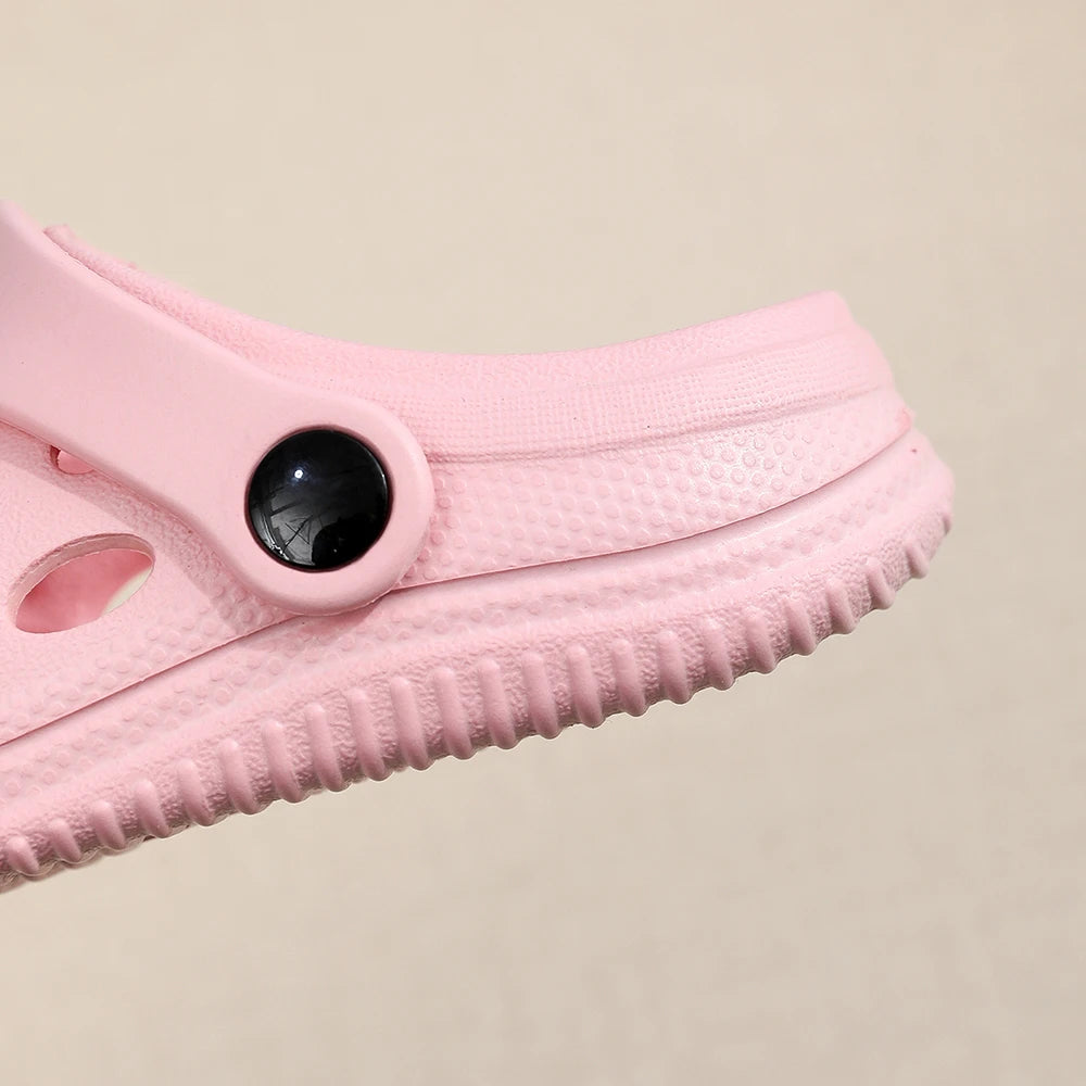 Kids Sandals Hole Shoes Children's Garden Shoes Slippers Soft Non-Slips Simple DIY Design Hole Baby Shoes Sandy Beach Boys Girls
