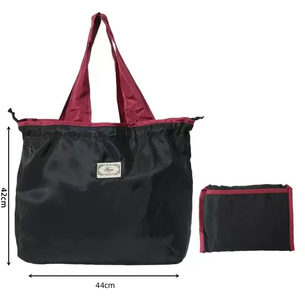 Portable Shopping Bags for Supermarket Waterproof Folding Bag Shopper Large Capacity Female Fashion Shoulder bag Casual Tote Pou
