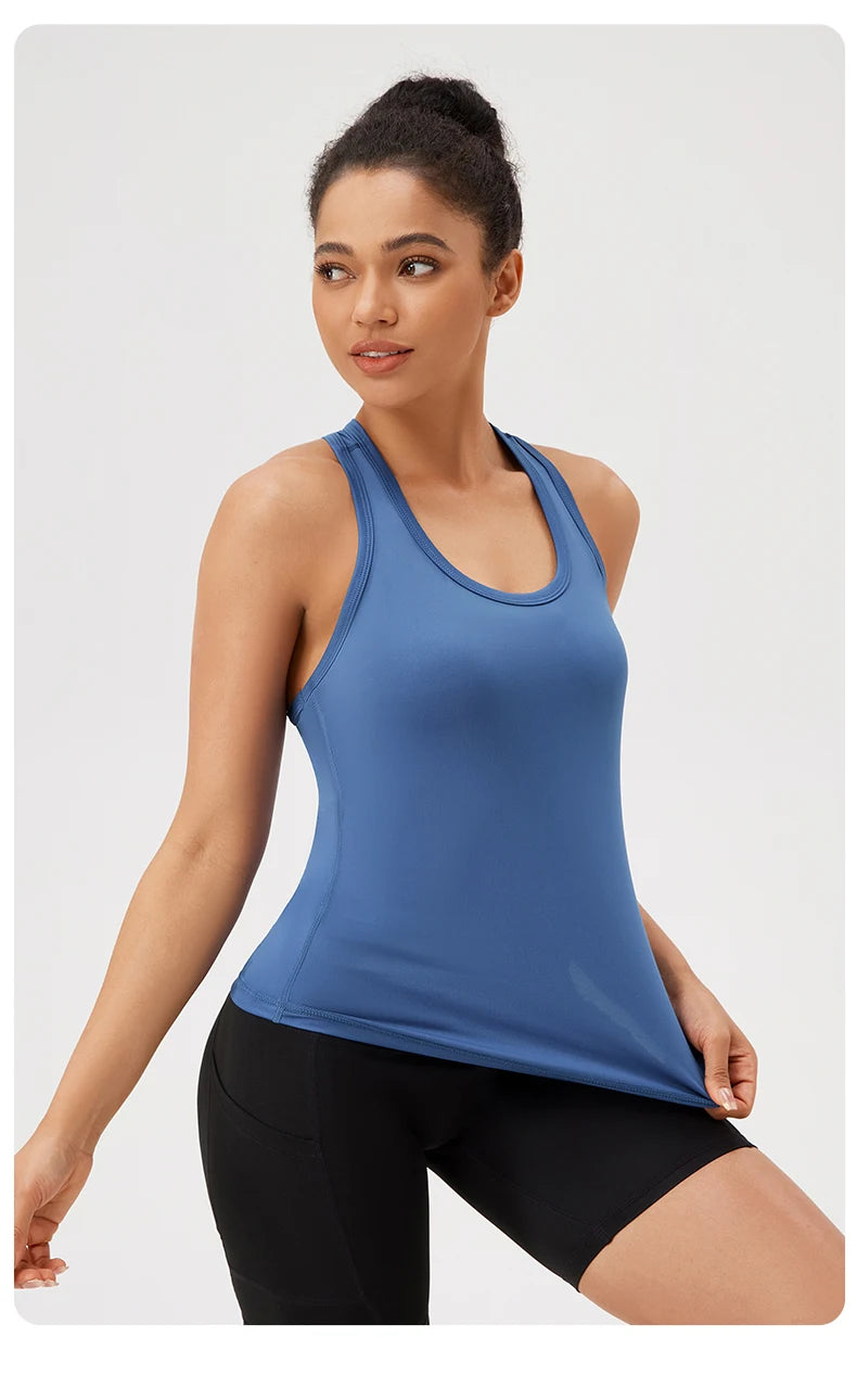 Yoga Vest Women Gym Sleeveless Sport Shirt Fitness Training Sportswear Vest  Outdoor Running Sport Tank Tops