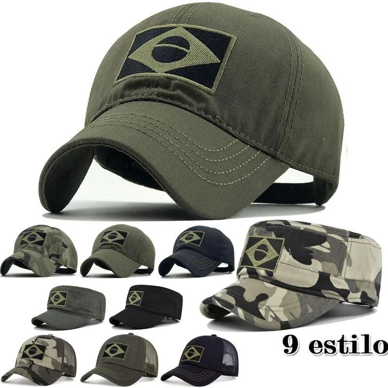 Men's Embroidered Baseball Cap Print Brazilian Flag/Casual Sports Tactical Hat Camouflage Hat Hiking Hat Fishing Hat
