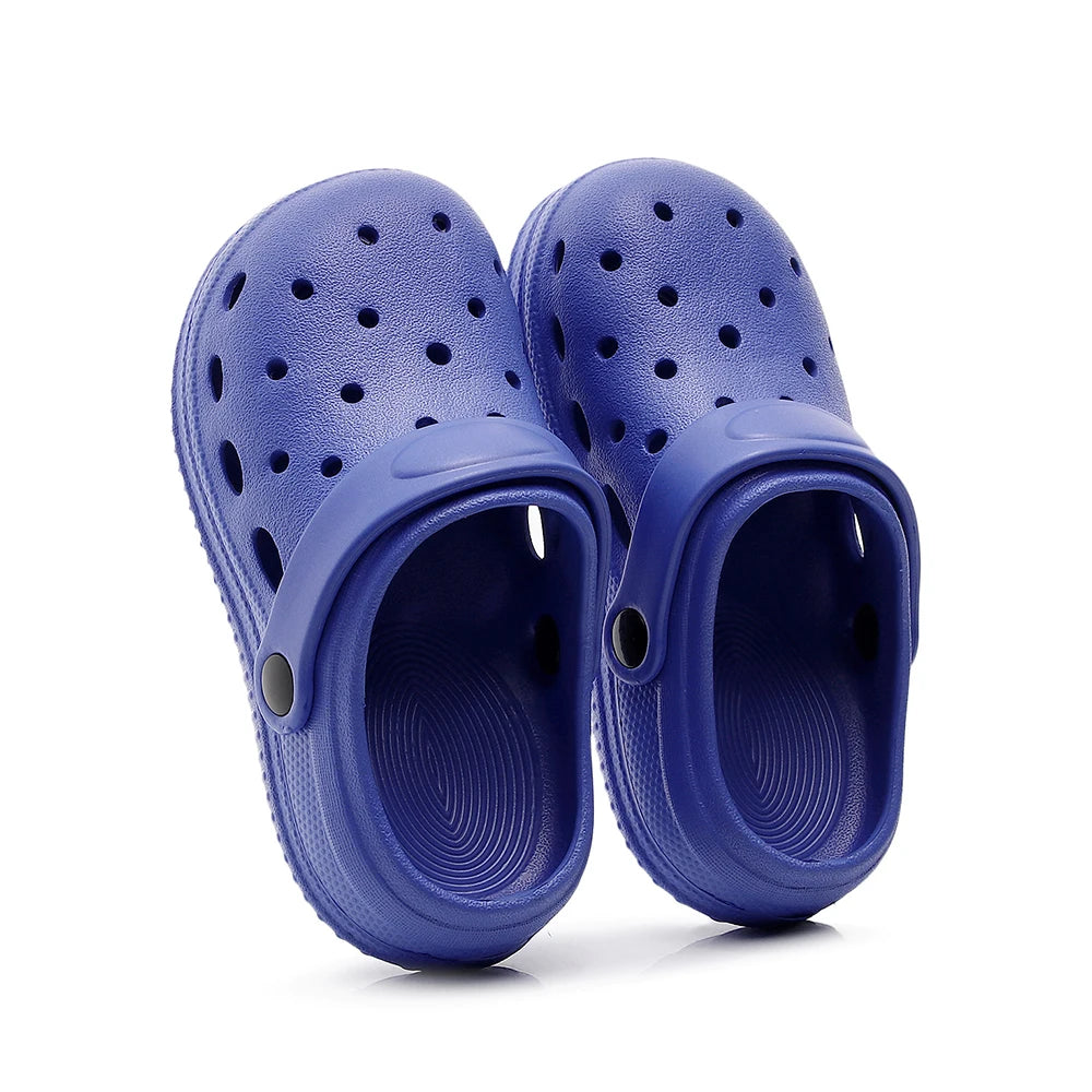 Kids Sandals Hole Shoes Children's Garden Shoes Slippers Soft Non-Slips Simple DIY Design Hole Baby Shoes Sandy Beach Boys Girls