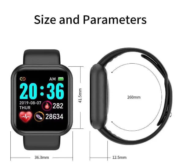Smart Watch Y68 Men Women Wristwatches D20 Smartwatch Electronic Clock Fitness Monitor Birthday Gift For Xiaomi Huawei Bracelet
