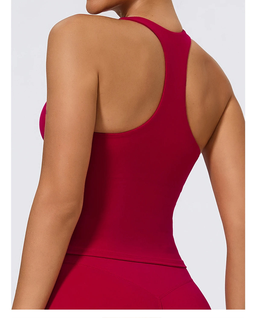 Hearuisavy Woman's Push Up Sports Vest I-Back Strap Design Gym Sportswear Breathable Quick Dry Fitness Top Running Yoga Tank Top