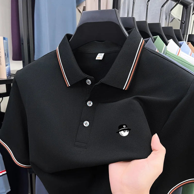 luxurious printed men's polo shirt