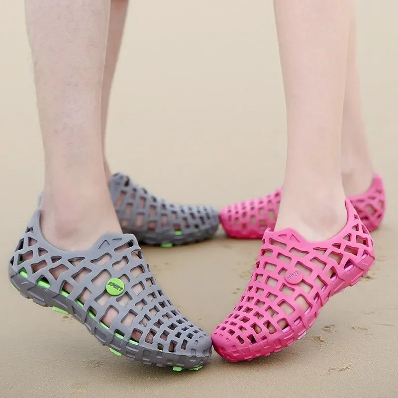 Summer Men Water Shoes Breathable Beach Sandals Upstream Water Shoes Women's Quick-drying Hollow Slippers Aqua Shoes