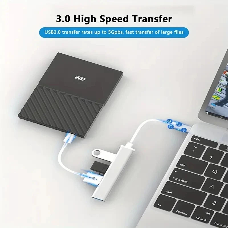 Hot 4 Port Multi Splitter Type C HUB 3.0 USB 3.1 Adapter OTG For Xiaomi Lenovo For Macbook 13 15 Air Pro PC Computer Accessories