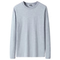 Cotton T Shirts Men Long Fashion 2025 O-Neck Slim Male Casual Autumn Solid Color Tee Shirt 12 Colors Plus Size M-6XL Wholesale