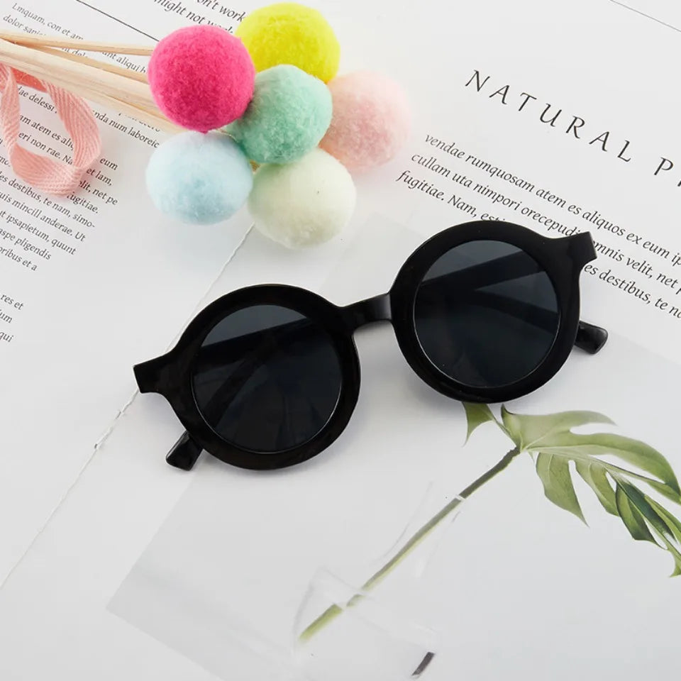 Kids Sunglasses Inset Style Round Frame Boys Girls Baby Sunglasses Children's Sun Shading Sun Protection UV400 Gafas De Sol