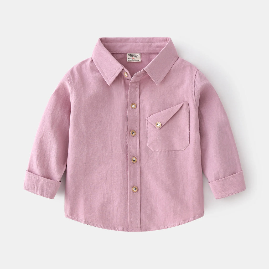 Children's Outerwear Shirt Spring and Autumn Fashion Long-sleeved Shirt Soft Casual Long-sleeved Thin Shirt