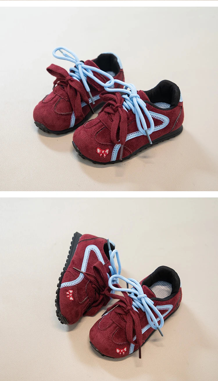 2026 Korean Fashion Spring New Children's Sports Shoes Baby Boys Comfortable Soft Flat Shoes Girls Outdoor Campus Sports Shoes