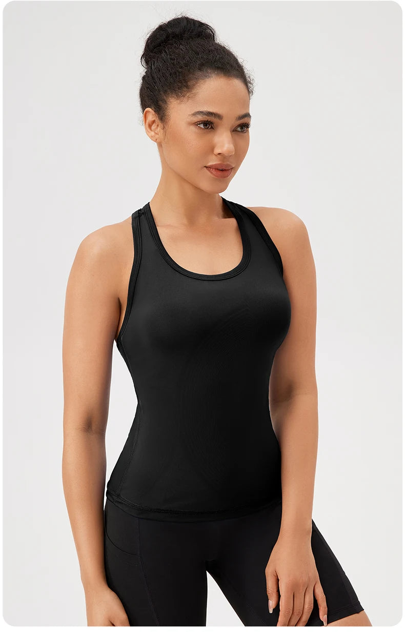 Yoga Vest Women Gym Sleeveless Sport Shirt Fitness Training Sportswear Vest  Outdoor Running Sport Tank Tops