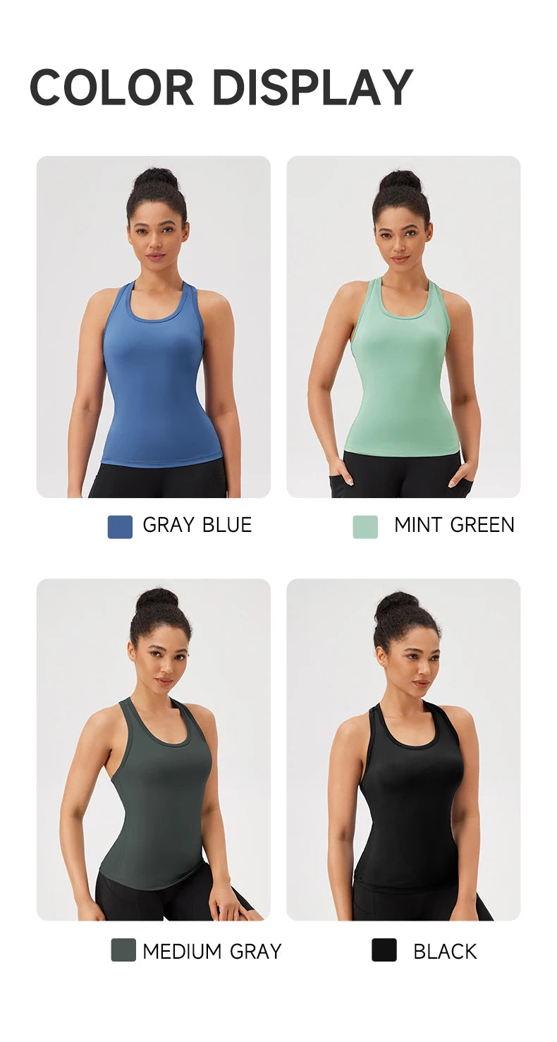 Yoga Vest Women Gym Sleeveless Sport Shirt Fitness Training Sportswear Vest  Outdoor Running Sport Tank Tops